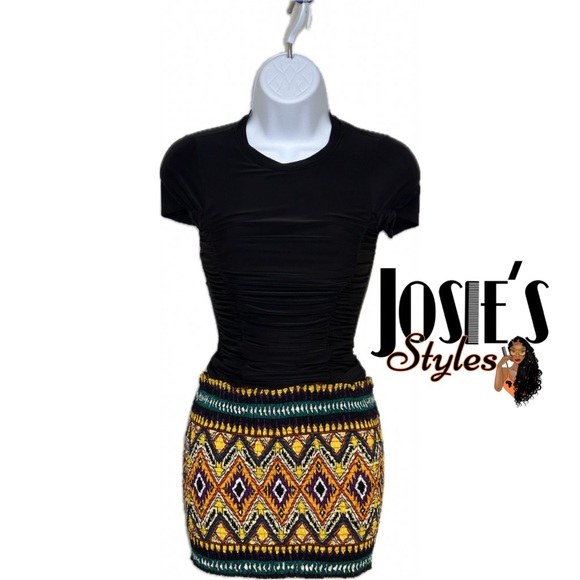African smocked co-ord shorts set 2pcs - Picture 1 of 5